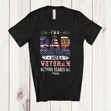 MacnyStore - Personalized I'm A Dad Grandpa Veteran; Proud Father's Day Vintage; Custom Name Military Family T-Shirt