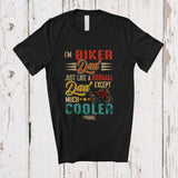 MacnyStore - Personalized I'm Biker Dad Cooler; Amazing Father's Day Vintage; Custom Name Family Dad Biker T-Shirt