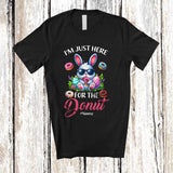 MacnyStore - Personalized I'm Just Here For The Donut; Lovely Easter Custom Name Bunny Donut; Family T-Shirt