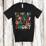 MacnyStore - Personalized I'm Not An Elf I'm Just Short; Amusing Christmas Custom Name Girl Dabbing Elf T-Shirt