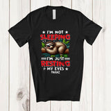 MacnyStore - Personalized I'm Not Sleeping I'm Just Resting My Eyes; Humorous Father's Day Sleeping Sloth T-Shirt