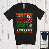 MacnyStore - Personalized I'm On Santa's Naughty List, Cool Christmas Angry Santa Duck, Sweater Family T-Shirt