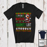 MacnyStore - Personalized I'm On Santa's Naughty List, Cool Christmas Angry Santa Guinea Pig, Sweater Family T-Shirt