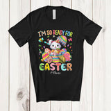 MacnyStore - Personalized I'm So Ready For Easter; Lovely Custom Name Bunny In Easter Egg Hunt; Family T-Shirt