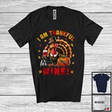 MacnyStore - Personalized I'm Thankful For Wine; Joyful Thanksgiving Custom Name Turkey; Drinking Wine T-Shirt