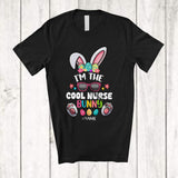 MacnyStore - Personalized I'm The Cool Nurse Bunny; Lovely Easter Leopard Glasses; Custom Name Family T-Shirt
