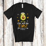 MacnyStore - Personalized I'm With The Toast; Humorous Avocado Bread Fruit Vegan; Custom Name Couple T-Shirt