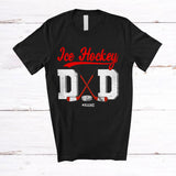 MacnyStore - Personalized Ice Hockey Dad; Amusing Father's Day Custom Name Dad Ice Hockey Player; Family T-Shirt