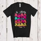 MacnyStore - Personalized Ice Hockey Mama; Cheerful Mother's Day Coquette Bow Ice Hockey Custom Name Player T-Shirt
