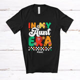 MacnyStore - Personalized In My Aunt Era; Adorable Mother's Day Groovy Retro; Custom Name Family T-Shirt