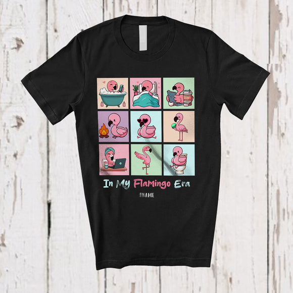 MacnyStore - Personalized In My Flamingo Era; Joyful Flamingo Activities; Custom Name Girls Women Family T-Shirt