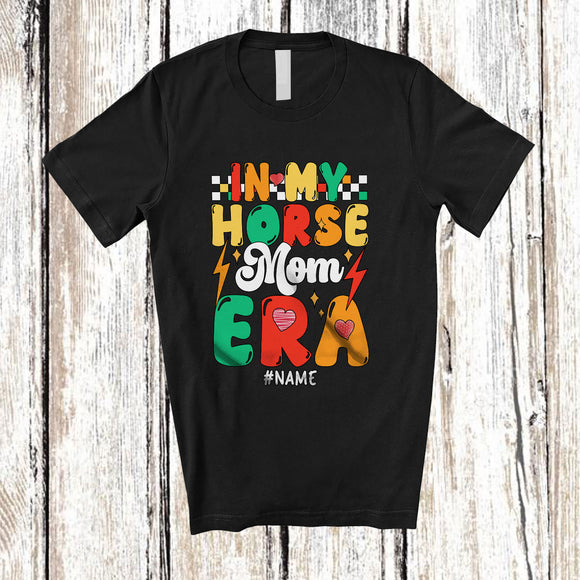 MacnyStore - Personalized In My Horse Mom Era; Lovely Mother's Day Retro; Custom Name Farmer Family T-Shirt