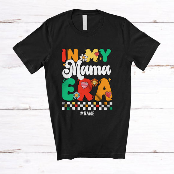 MacnyStore - Personalized In My Mama Era; Adorable Mother's Day Groovy Retro; Custom Name Family T-Shirt