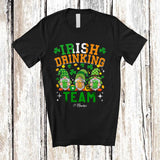 MacnyStore - Personalized Irish Drinking Team; Amusing St. Patrick's Day Three Gnomes Beer; Custom Name Drunker T-Shirt