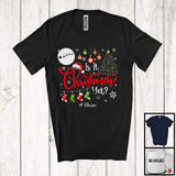 MacnyStore - Personalized Is It Christmas Yet; Amazing X-mas Lights Santa; Custom Name Family Friends Group T-Shirt