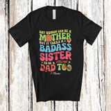 MacnyStore - Personalized It Takes A Badass Sister To Be A Dad; Joyful Mother's Day Flower; Custom Name Family T-Shirt