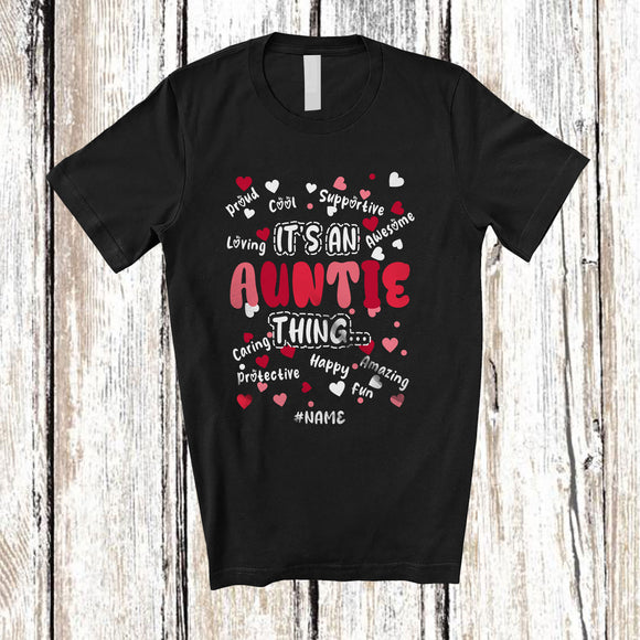 MacnyStore - Personalized It's Auntie Thing; Adorable Mother's Day Custom Name Family Women; Hearts T-Shirt