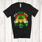 MacnyStore - Personalized It's Good Luck to Play; Amazing St. Patrick's Day Rainbow Custom Name Softball Player T-Shirt
