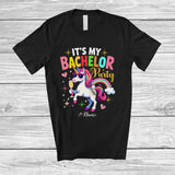 MacnyStore - Personalized It's My Bachelor Party; Adorable Bachelor Party Unicorn Rainbow, Friends Group T-Shirt