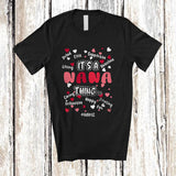 MacnyStore - Personalized It's Nana Thing; Adorable Mother's Day Custom Name Family Women; Hearts T-Shirt