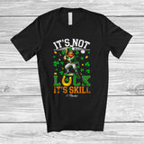 MacnyStore - Personalized It's Not Luck It's Skill; Joyful St. Patrick's Day Custom Name Baseball Player Leprechaun T-Shirt