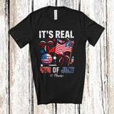 MacnyStore - Personalized It's Real 4th of July; Amusing Custom Name Footgolf Tools Player US Flag; Patriotic T-Shirt