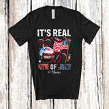 MacnyStore - Personalized It's Real 4th of July; Amusing Custom Name Petanque Tools Player US Flag; Patriotic T-Shirt