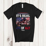 MacnyStore - Personalized It's Real 4th of July; Joyful Custom Name Player Dirtbike Tools; US Flag Patriotic T-Shirt