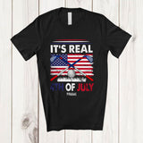 MacnyStore - Personalized It's Real 4th of July; Joyful Custom Name Player Golf Tools; US Flag Patriotic T-Shirt