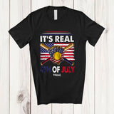 MacnyStore - Personalized It's Real 4th of July; Joyful Custom Name Player Softball Tools; US Flag Patriotic T-Shirt