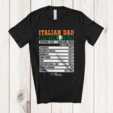 MacnyStore - Personalized Italian Dad Definition Nutrition; Proud Father's Day Custom Name Family Vintage T-Shirt