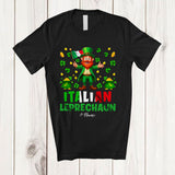 MacnyStore - Personalized Italian Leprechaun; Awesome St. Patrick's Day Custom Name Italian; Shamrocks Family T-Shirt