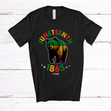 MacnyStore - Personalized Juneteenth 1865; Awesome Black History Bear 1865; Custom Name Afro African T-Shirt