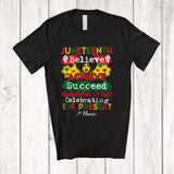 MacnyStore - Personalized Juneteenth Remembering The Past; Proud Custom Name Black Afro Women Melanin T-Shirt