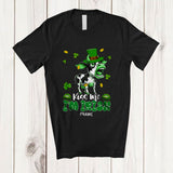 MacnyStore - Personalized Kiss Me I'm Irish; Adorable St. Patrick's Day Custom Name Cow; Family T-Shirt