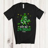 MacnyStore - Personalized Kiss Me I'm Irish; Adorable St. Patrick's Day Custom Name Lion; Family T-Shirt
