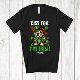 MacnyStore - Personalized Kiss Me I'm Irish; Fantastic St. Patrick's Day Custom Name Bulldog Leprechaun Owner T-Shirt