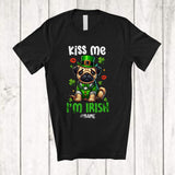MacnyStore - Personalized Kiss Me I'm Irish; Fantastic St. Patrick's Day Custom Name Pug Leprechaun Owner T-Shirt
