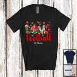 MacnyStore - Personalized LOVE Football; Amazing Christmas Plaid Ornament; Custom Name Football Player T-Shirt