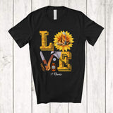 MacnyStore - Personalized LOVE; Amazing Sunflowers Custom Name Camping; Outdoor Activities Camping T-Shirt