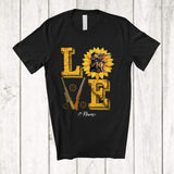 MacnyStore - Personalized LOVE; Amazing Sunflowers Custom Name Hunting; Outdoor Activities Hunter T-Shirt