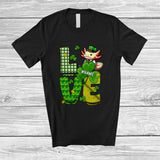 MacnyStore - Personalized LOVE; Wonderful St. Patrick's Day Custom Name Axolotl Leprechaun Shamrocks T-Shirt