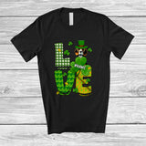 MacnyStore - Personalized LOVE; Wonderful St. Patrick's Day Custom Name Beagle Leprechaun Shamrocks T-Shirt