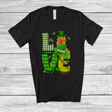 MacnyStore - Personalized LOVE; Wonderful St. Patrick's Day Custom Name Golden Retriever Leprechaun T-Shirt