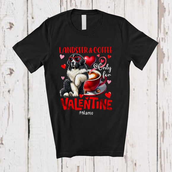 MacnyStore - Personalized Landseers And Coffee Only For Valentine; Lovely Custom Name Single; Animal T-Shirt