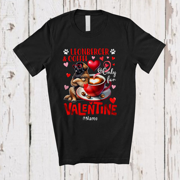 MacnyStore - Personalized Leonberger And Coffee Only For Valentine; Lovely Custom Name Single; Animal T-Shirt