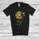 MacnyStore - Personalized Leopard Sunflower With Tools Nurse; Lovely Flowers Custom Name Women Family T-Shirt