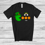MacnyStore - Personalized Leprechaun Eating Coin; Humorous St. Patrick's Day Video Games; Custom Name Gamer T-Shirt