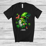 MacnyStore - Personalized Leprechaun Gnome Eat Sausage; Happy St. Patrick's Day Custom Name Food Lover T-Shirt