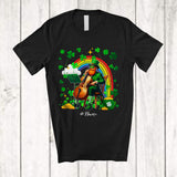 MacnyStore - Personalized Leprechaun Playing Cello; Amazing St. Patrick's Day Custom Name Player; Rainbow T-Shirt